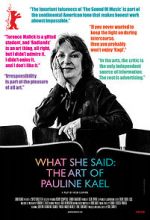 Watch What She Said: The Art of Pauline Kael Movies123